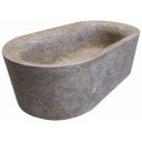 Marble Travertine Bathtub Renata Coffee Brown as feature in archello.com for the echo rancho mirage project 